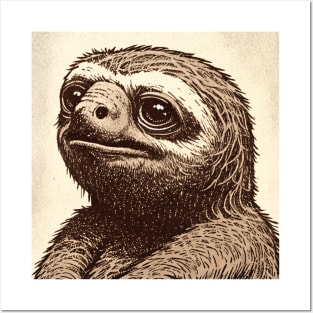 Old Fashioned Sloth Posters and Art